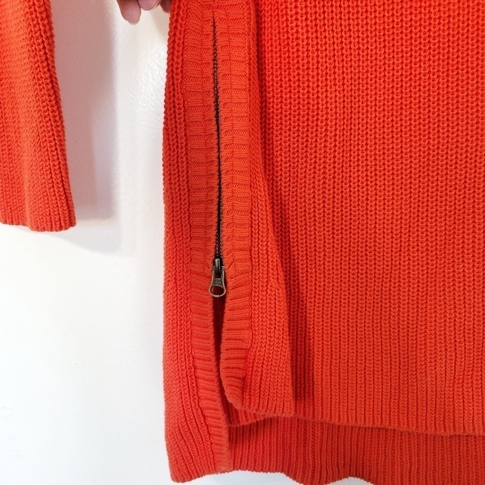 Tommy Bahama Orange Long Sleeve Beach Side Zip Sweater Dress Size Medium - Picture 5 of 10